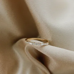 10K Moissanite Stacking Band