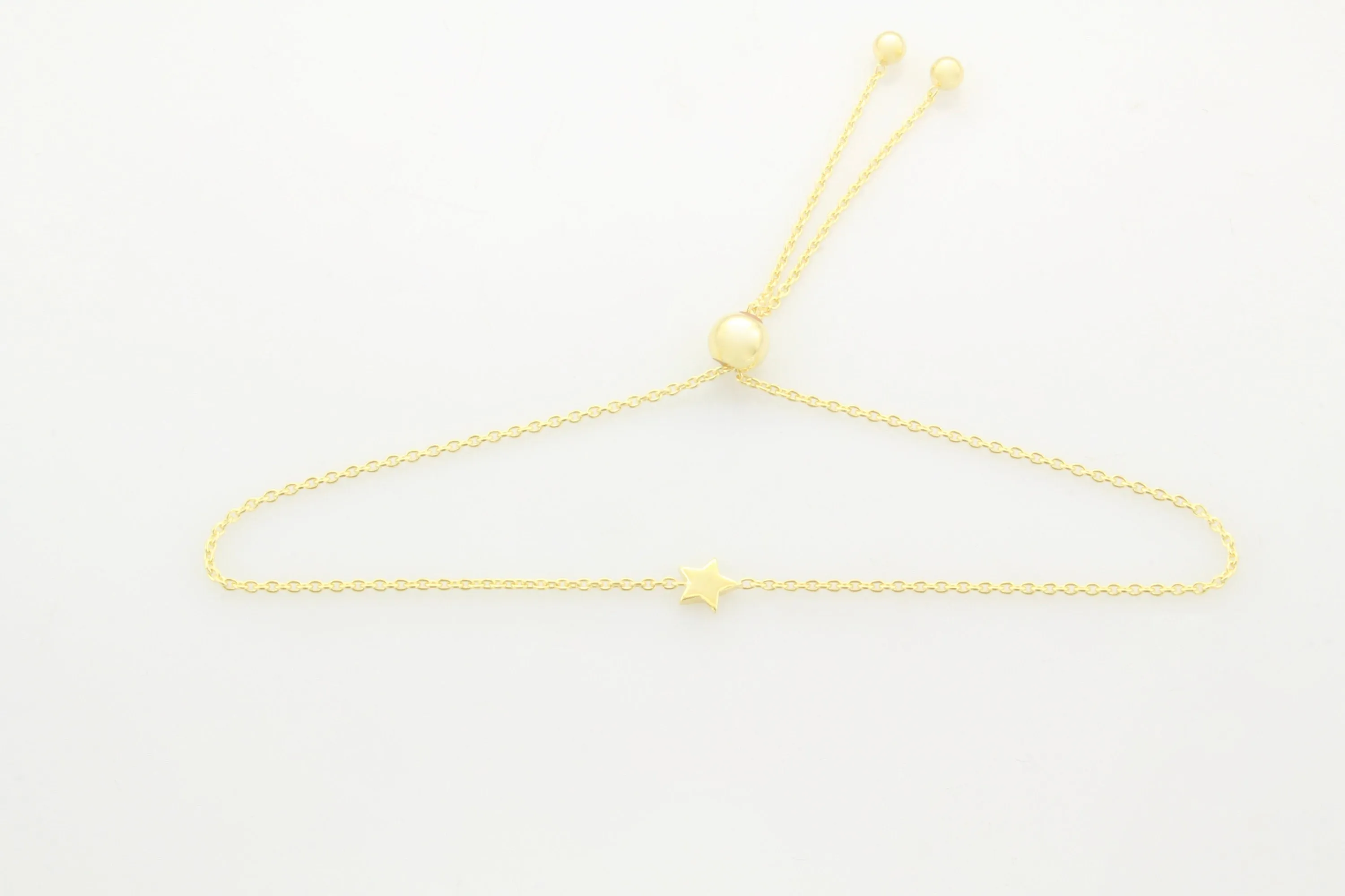 14K Gold Star Bolo Bracelet