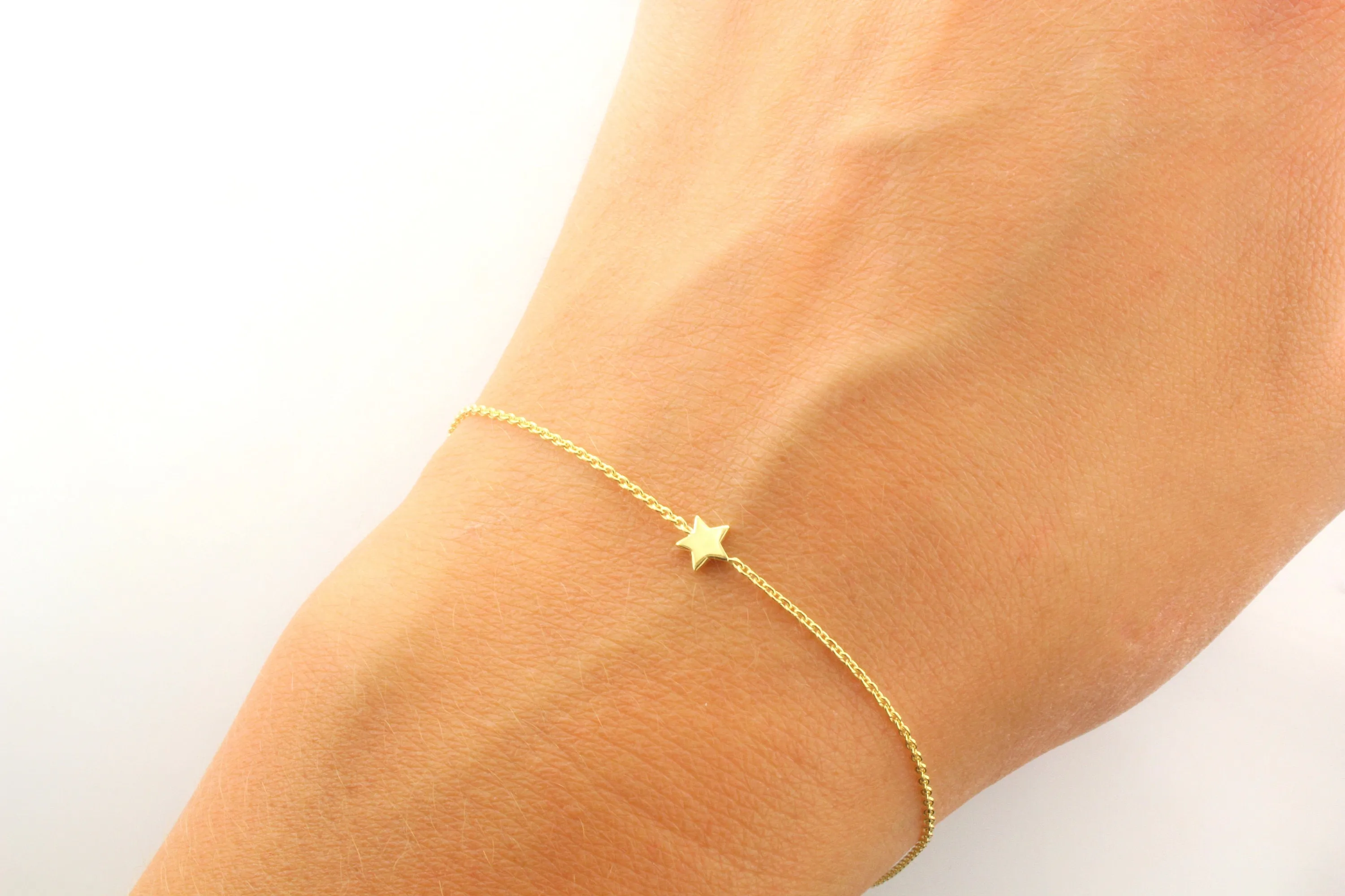 14K Gold Star Bolo Bracelet