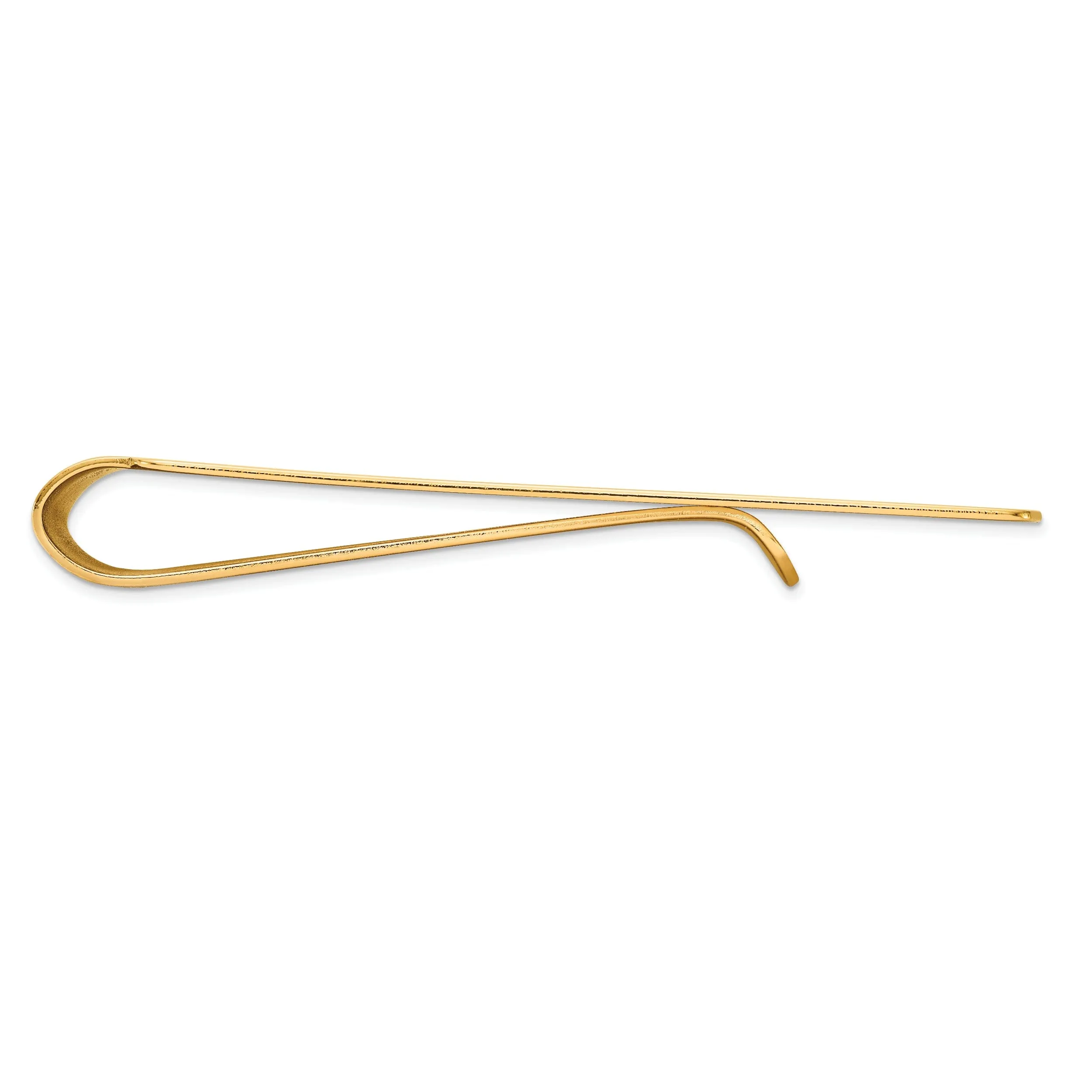 14k Yellow Gold Solid Smooth Flat Money Clip.