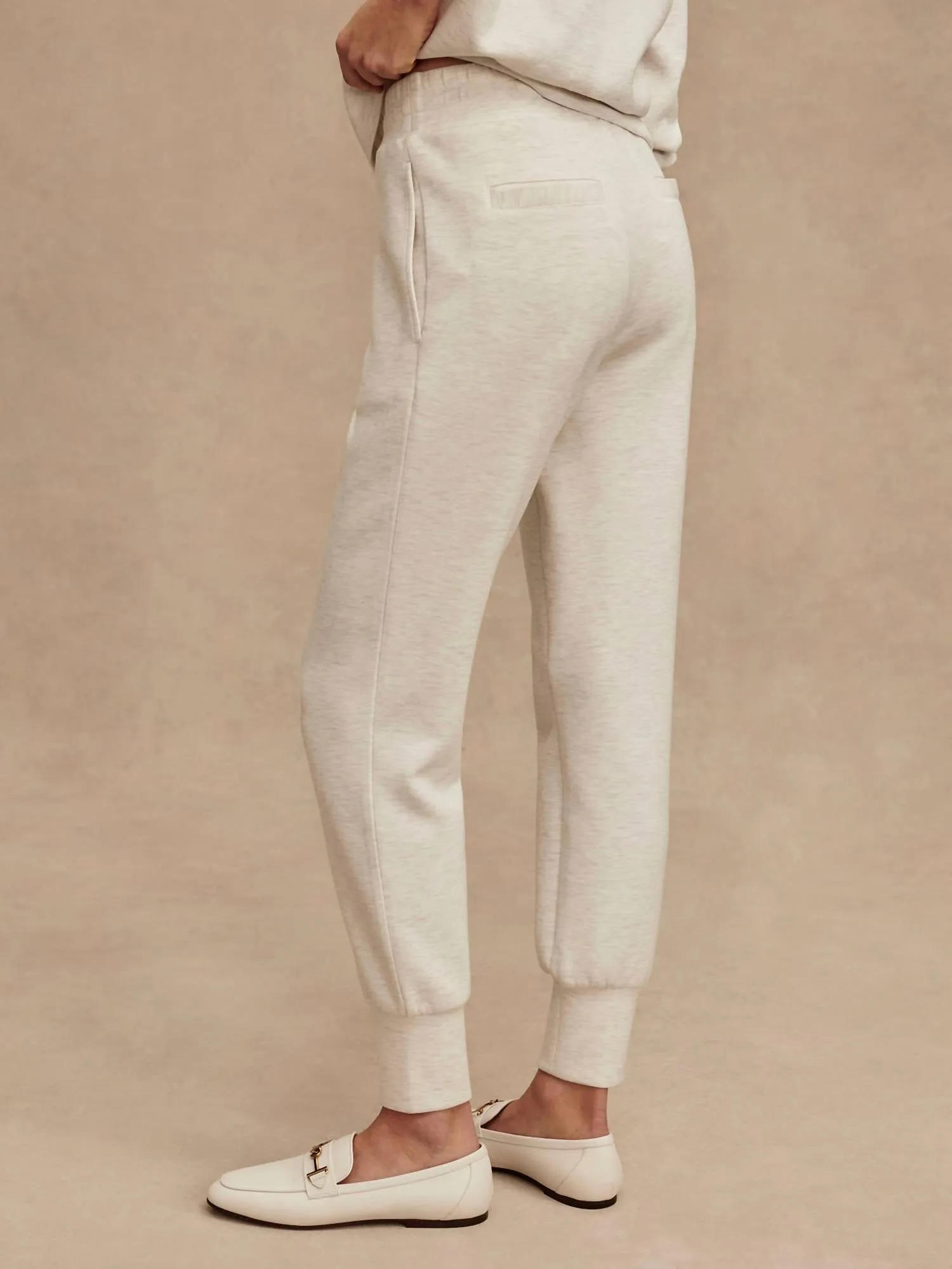 27.5" Slim Cuff Pant In Ivory Marl