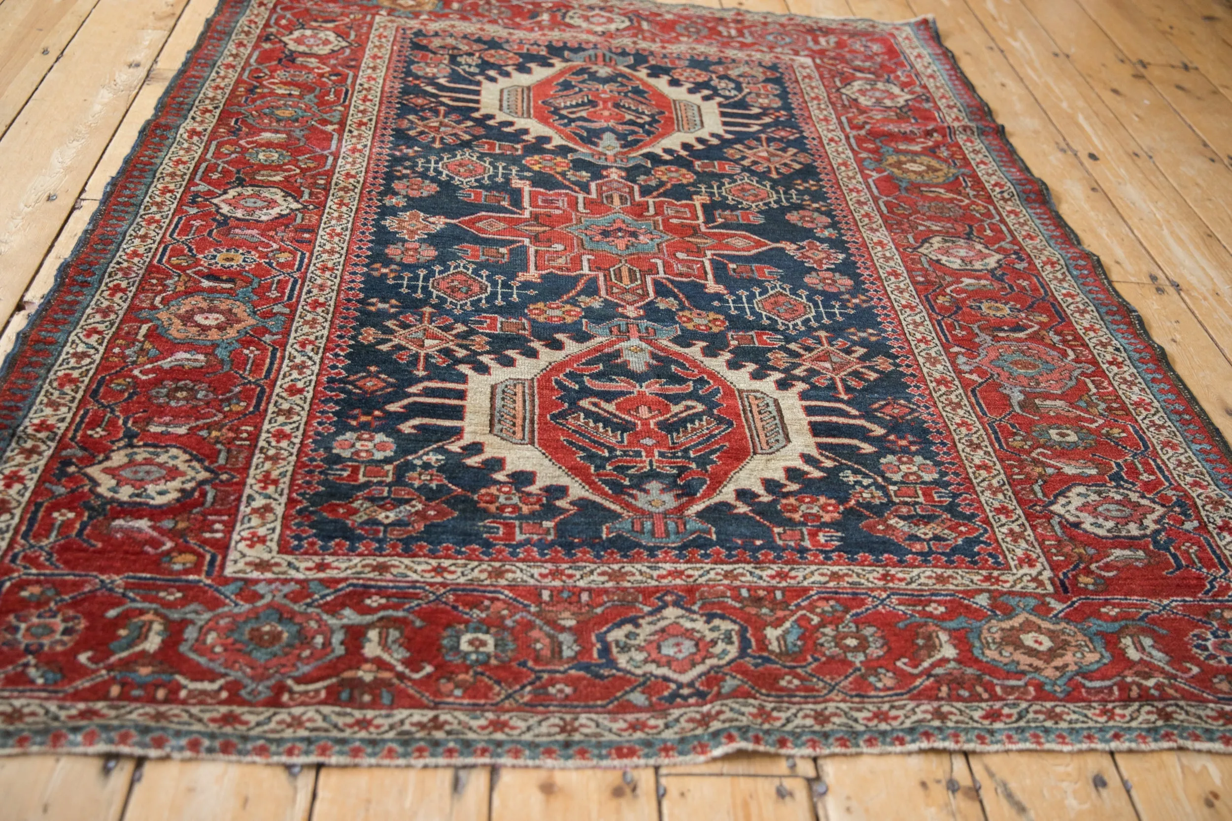 4.5x5.5 Antique Fine Karaja Square Rug