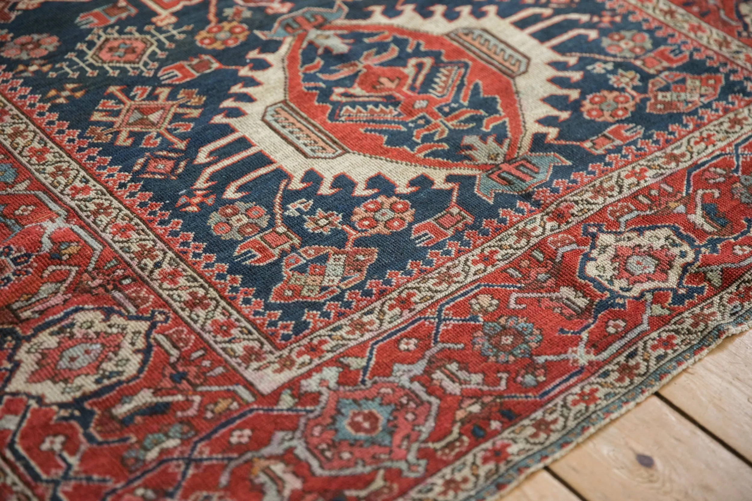4.5x5.5 Antique Fine Karaja Square Rug