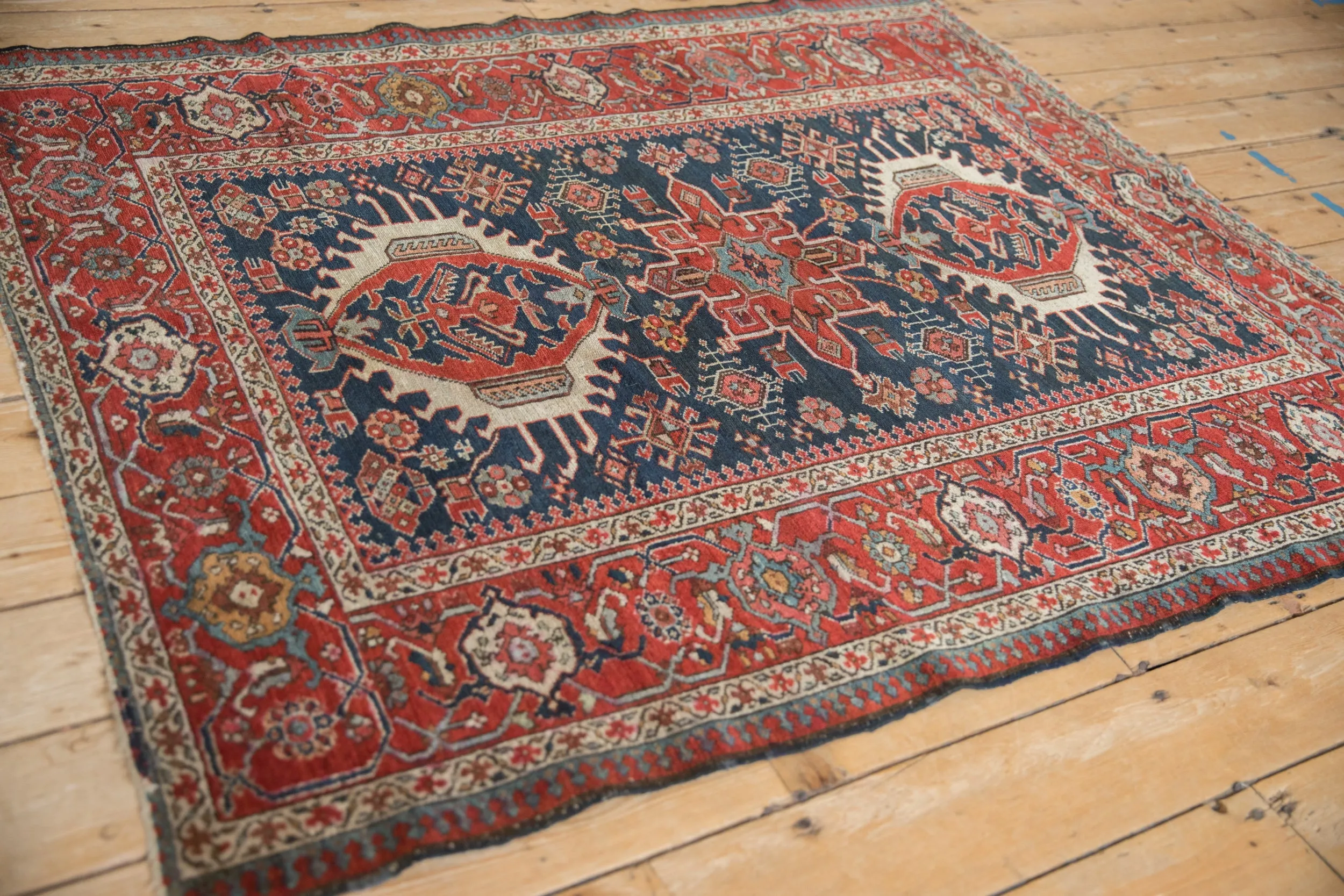 4.5x5.5 Antique Fine Karaja Square Rug