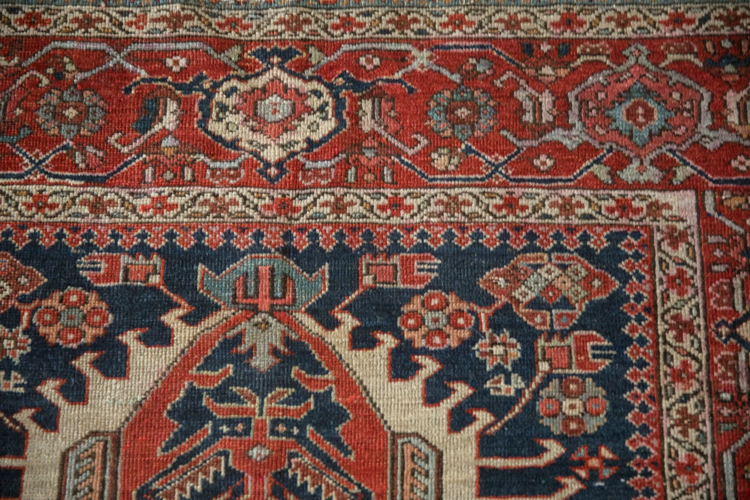 4.5x5.5 Antique Fine Karaja Square Rug