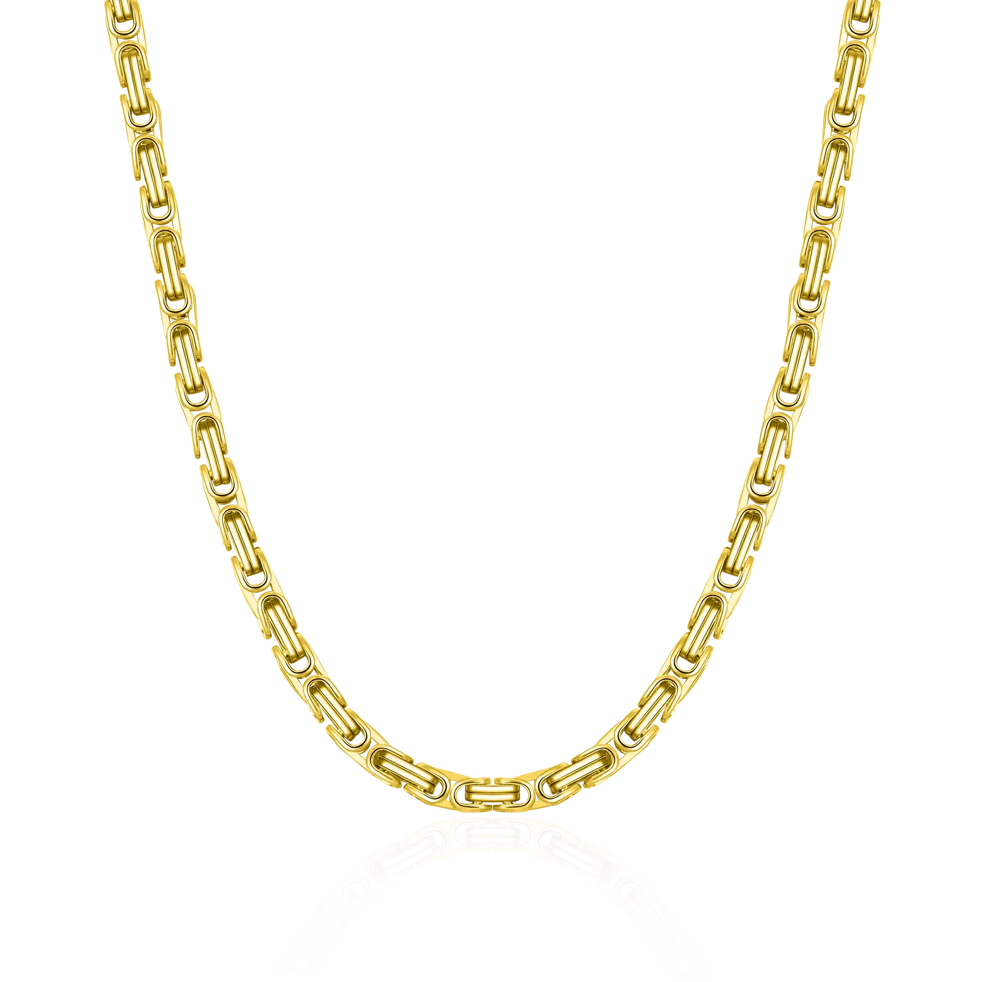4mm Byzantine Chain - Yellow Gold