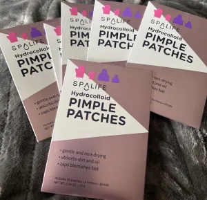 (6) SpaLife Hydrocolloid PIMPLE PATCHES Blemishes Absorb Oil 36Ct Mitten Hats