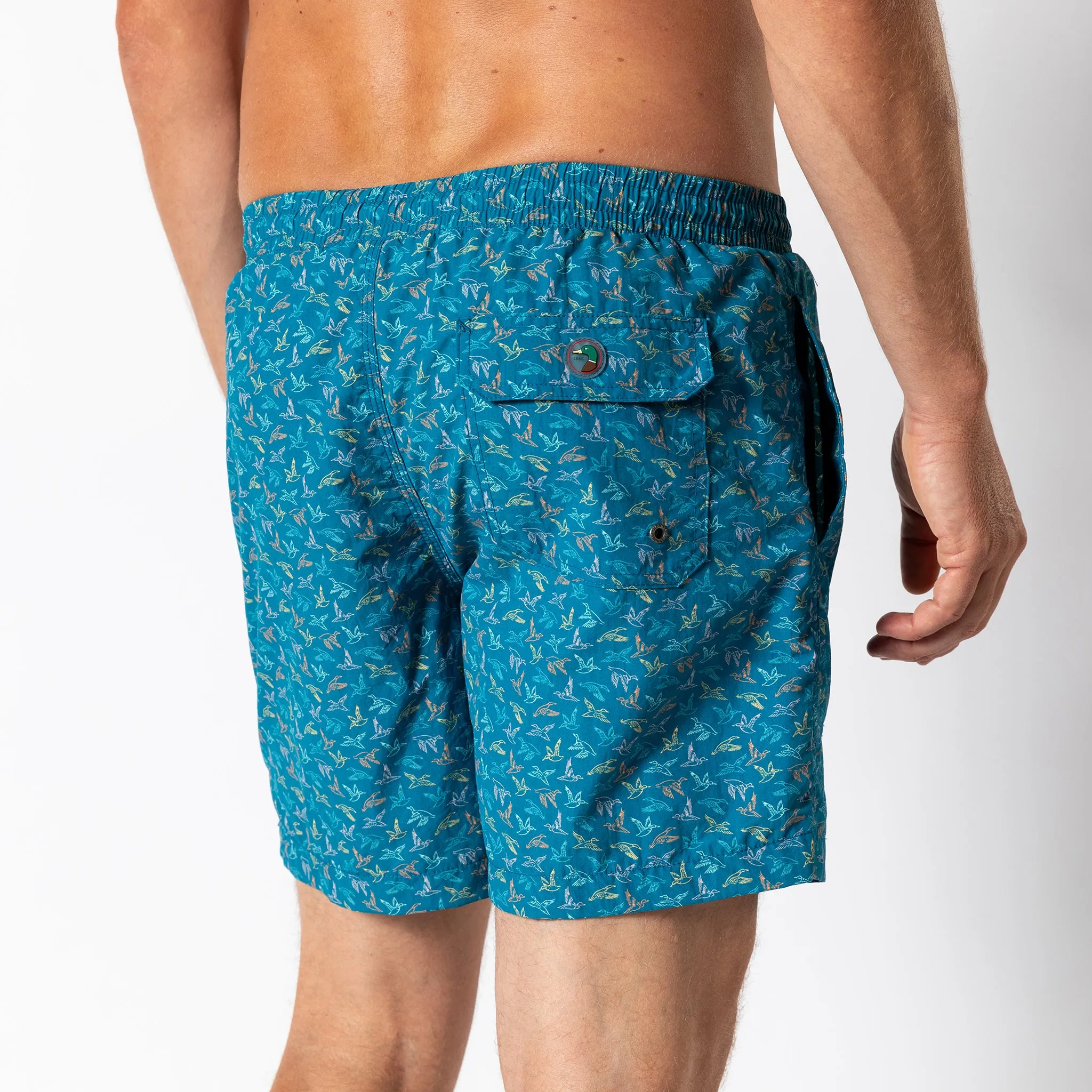 6" Print Sailport Swim Short - Sail Blue