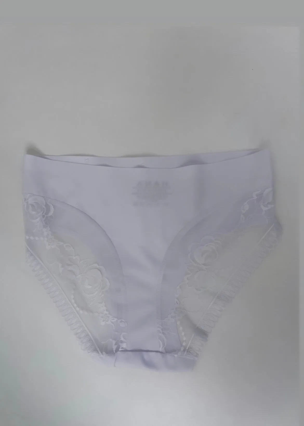 Adele White Lace Back Briefs