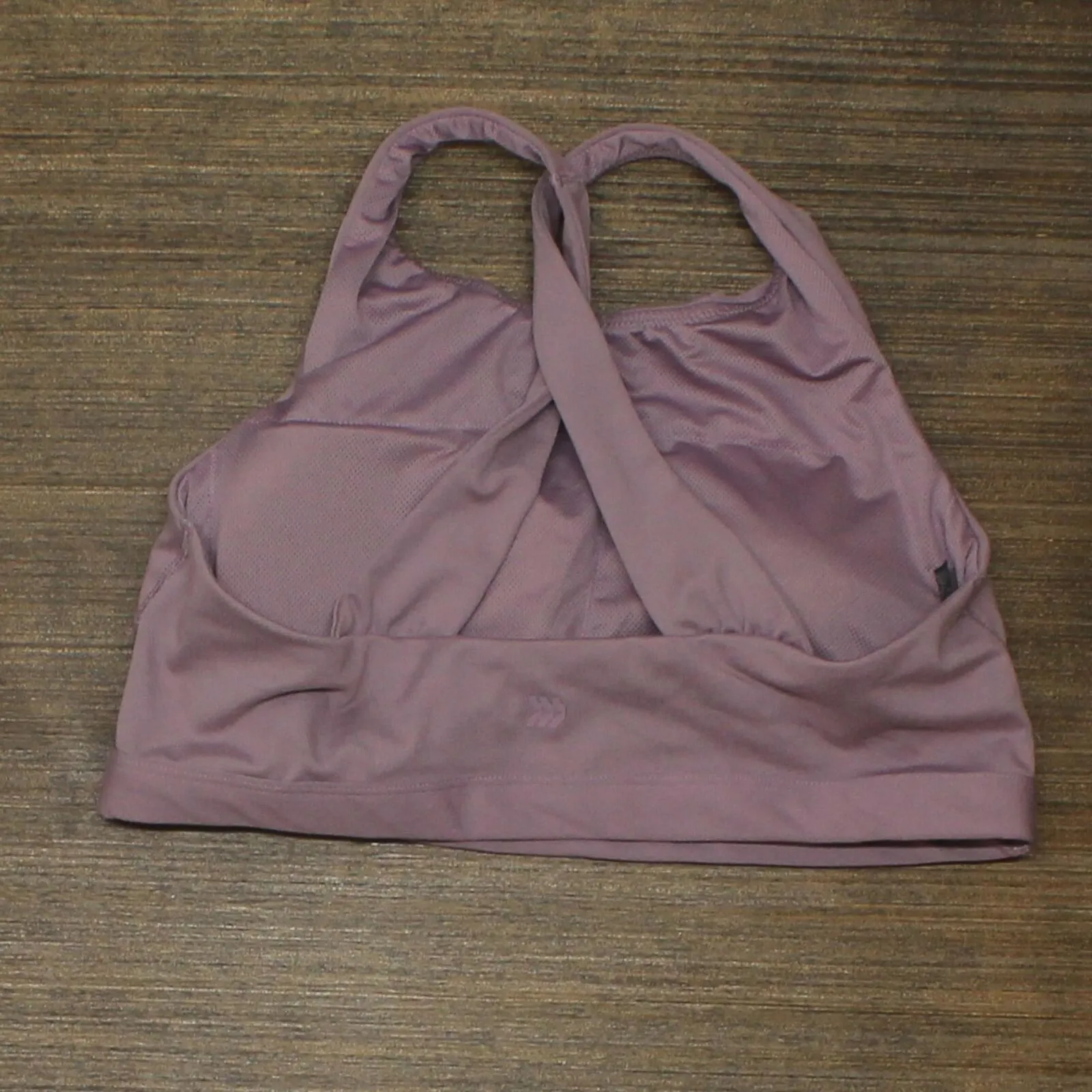All in Motion Womens Mesh Lined Crossback Sports Bra Purple L