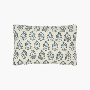 Amer Azure Block Print Pillow