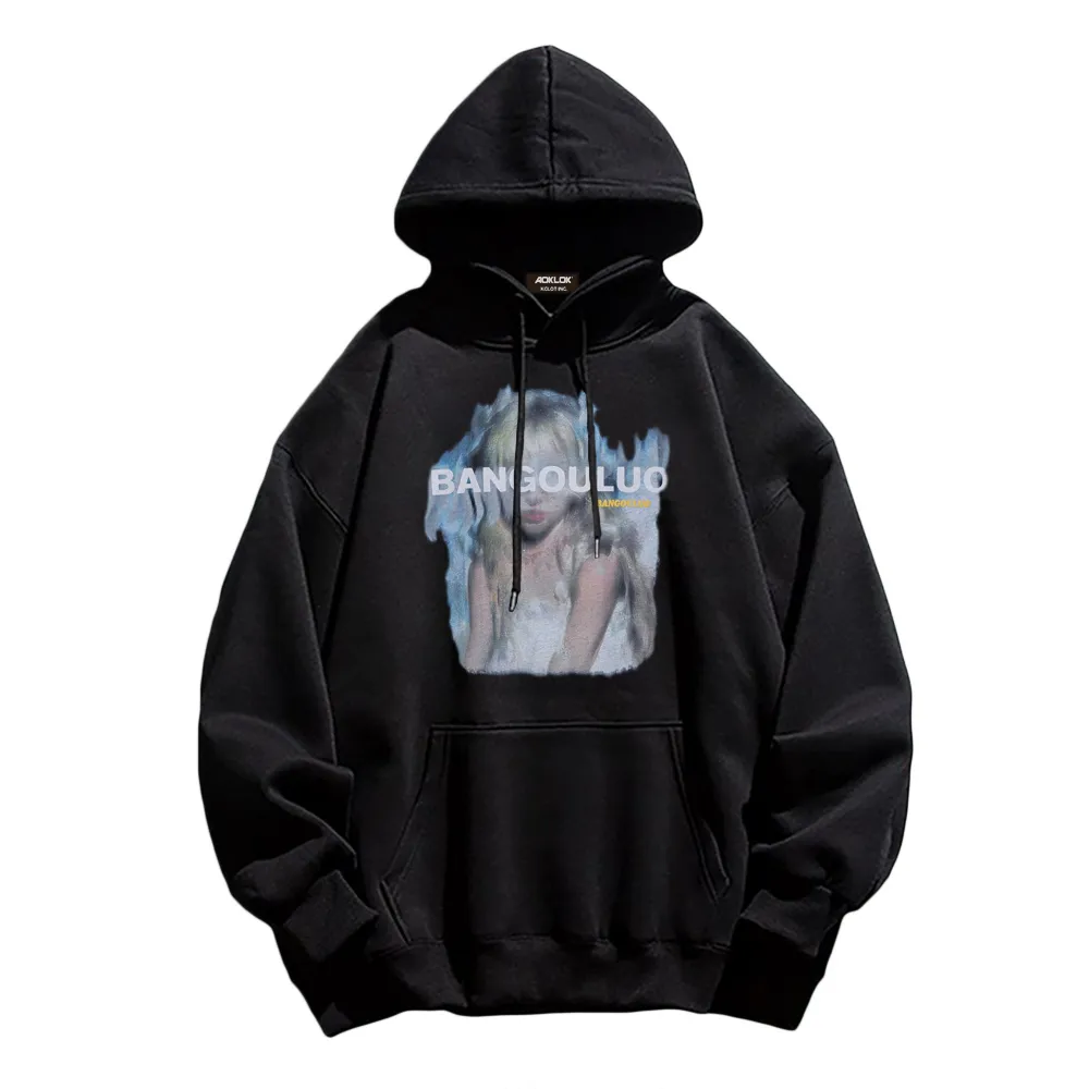Angel Girl Print Hoodie