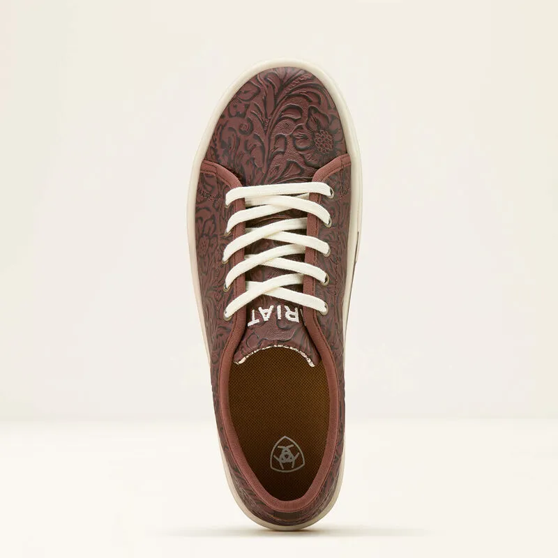 Ariat Women's Brown Floral Embossed Shoe