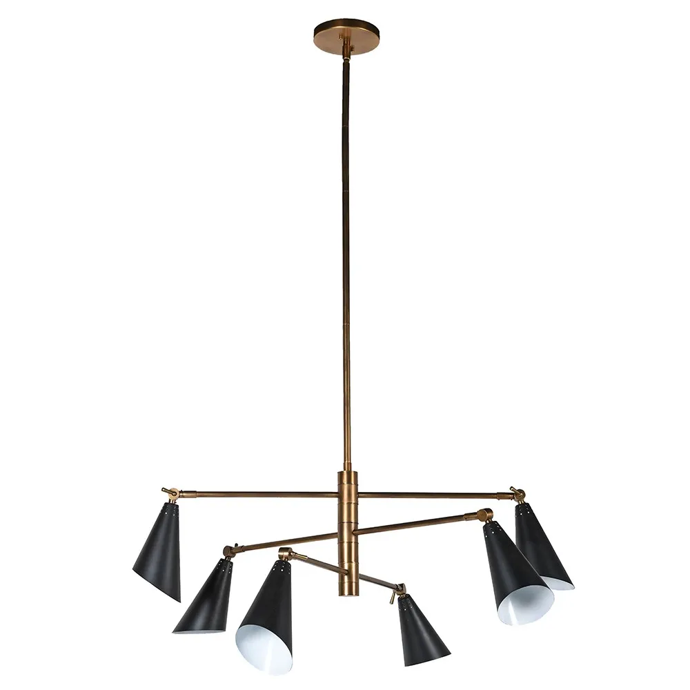 Axel Black Shaded Chandelier