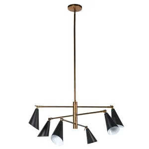 Axel Black Shaded Chandelier
