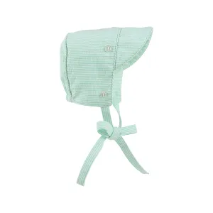 Barringer Bonnet - Grace Bay Green Seersucker with Worth Avenue White