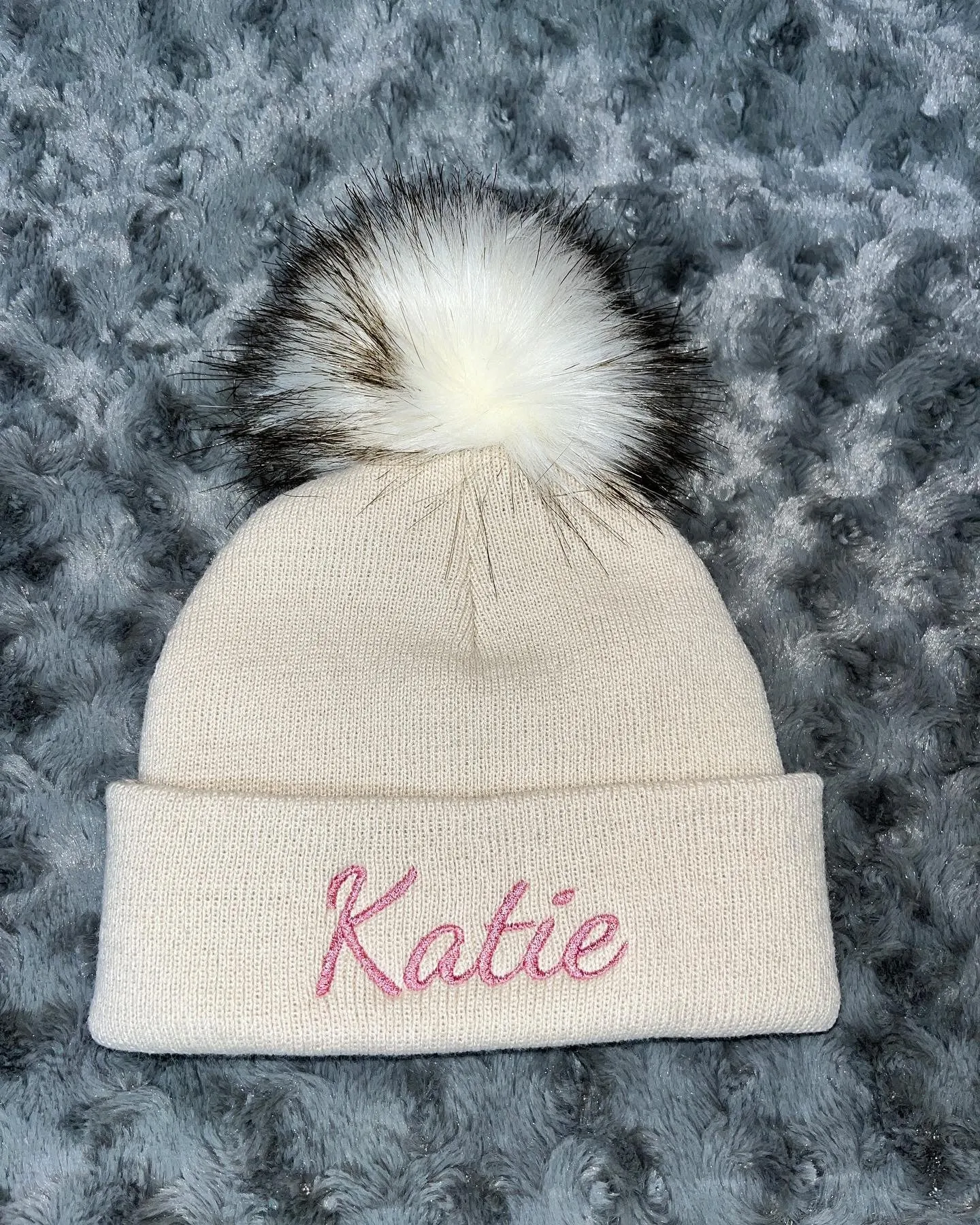 Beige 1-4 years Single Pom hat