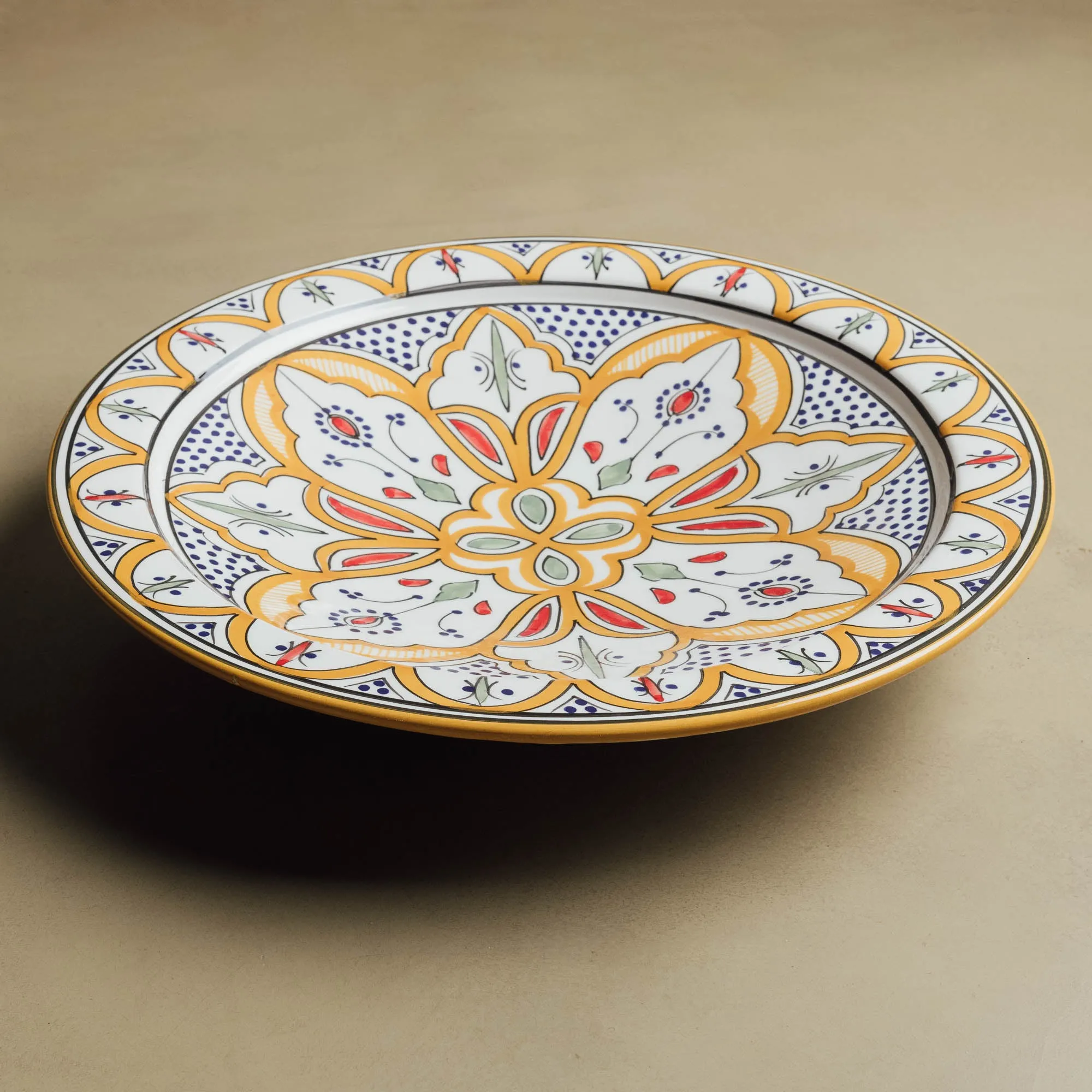 Berber Essence Mustard Salad Plate - Moroccan Dinnerware