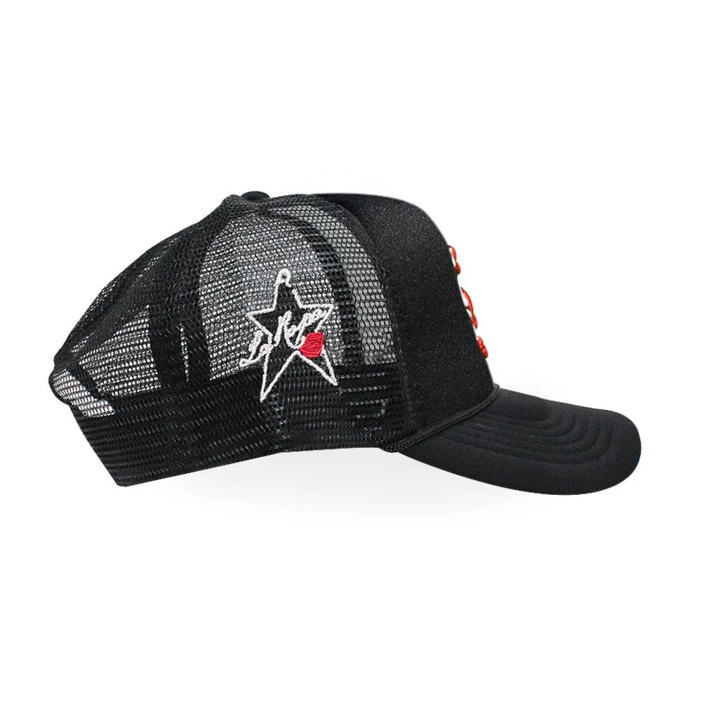 BLACK PBSB TRUCKER HAT