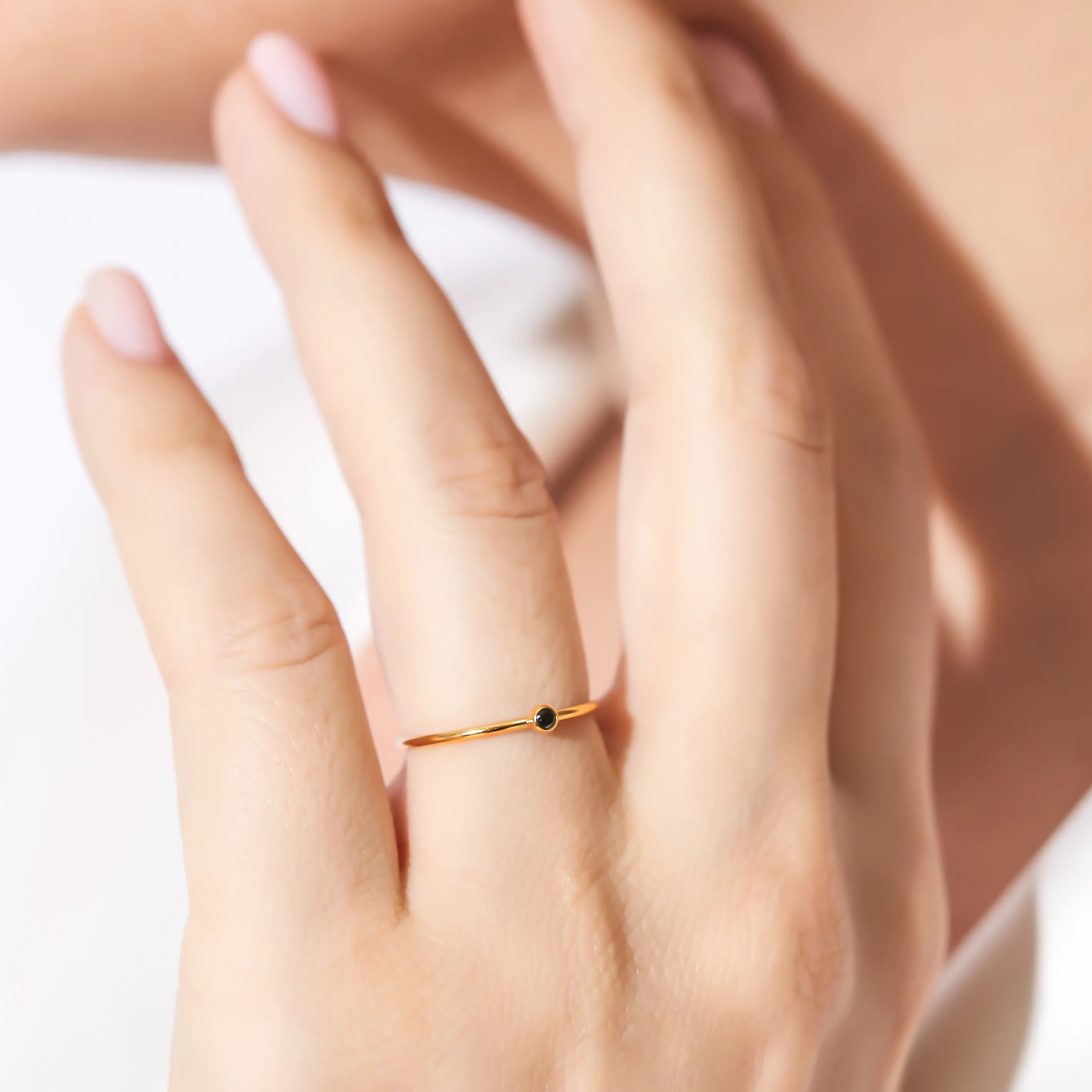 Black Stud Ring