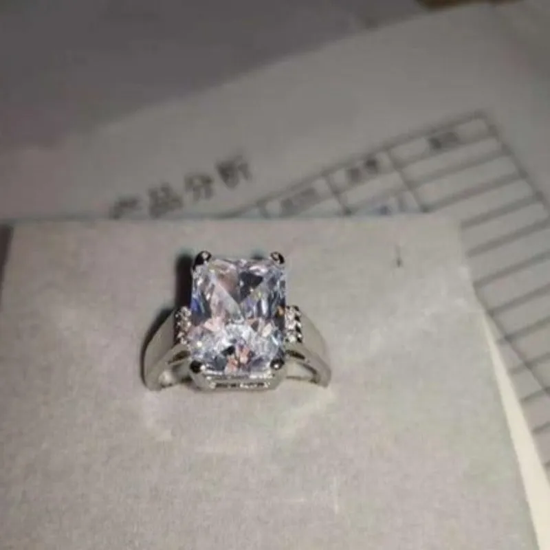 Blue Aquamarine Gemstone Ring 925 Silver Women Engagement Jewelry