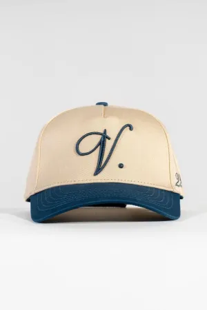 Blue V. Hat Leather Strap - Off-White