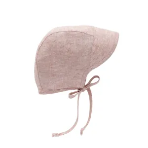Brimmed Blush Linen Bonnet