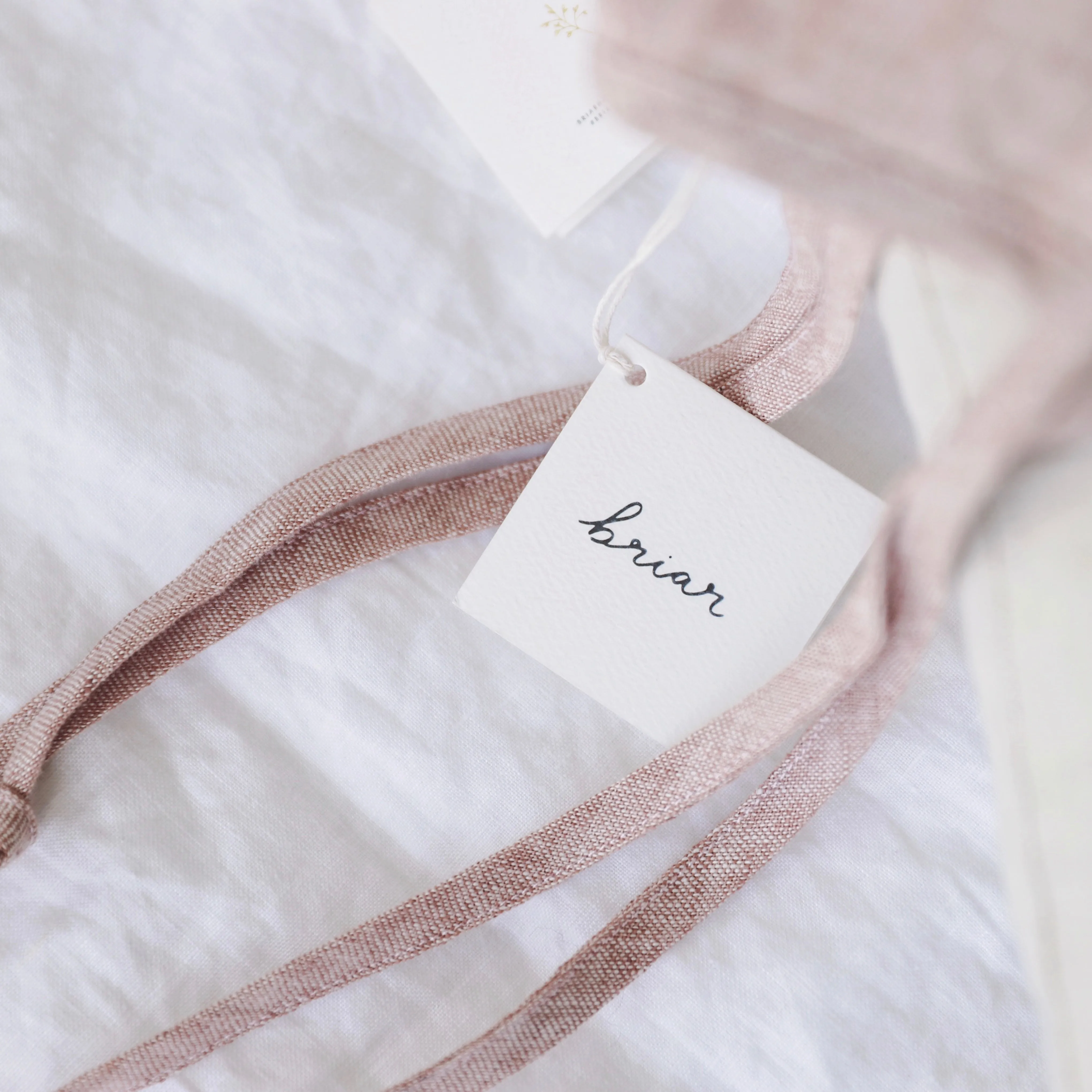 Brimmed Blush Linen Bonnet