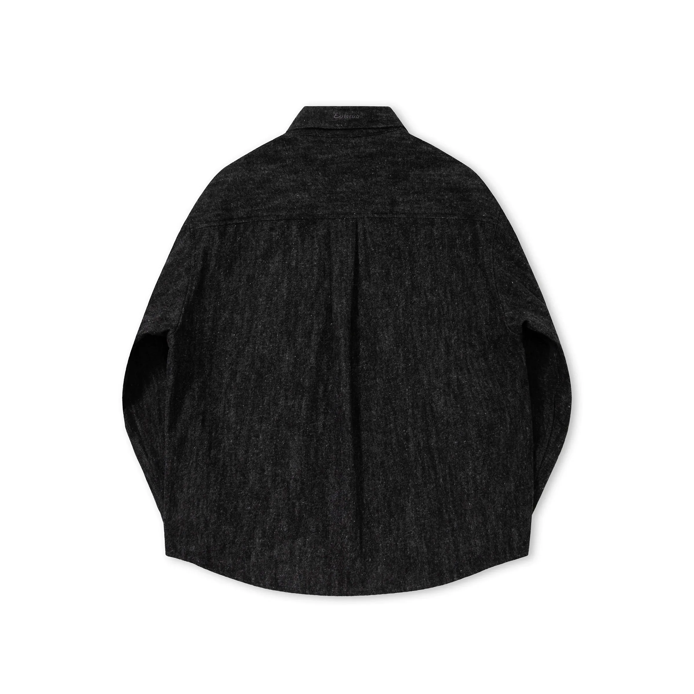 Brushed Denim Button-Up Shirt