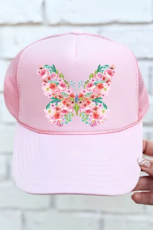 Butterfly Beauty Otto Soft Pink Foam Front Trucker Hat
