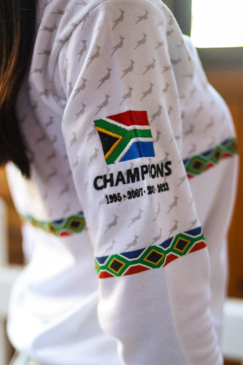 CA Ladies Supporters Cotton Golfer L/Sleeve | White Amandla