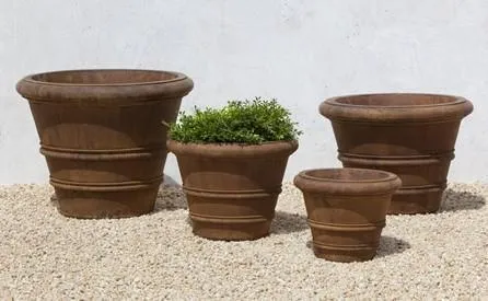 Campania Classic Rolled Rim Planters Small