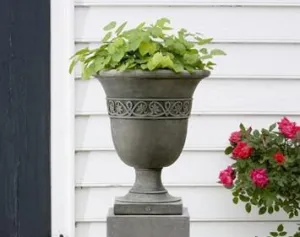 Campania Williamsburg Strapwork Leaf Urn