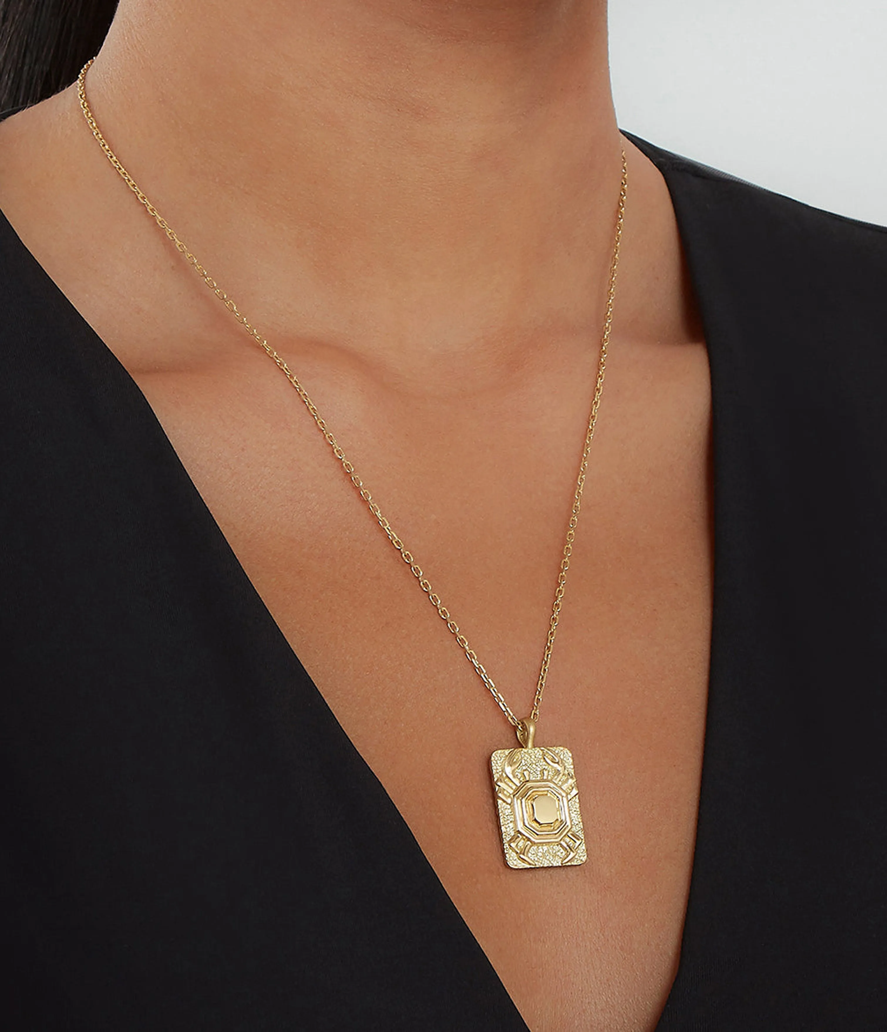 Cancer Zodiac Pendant Necklace