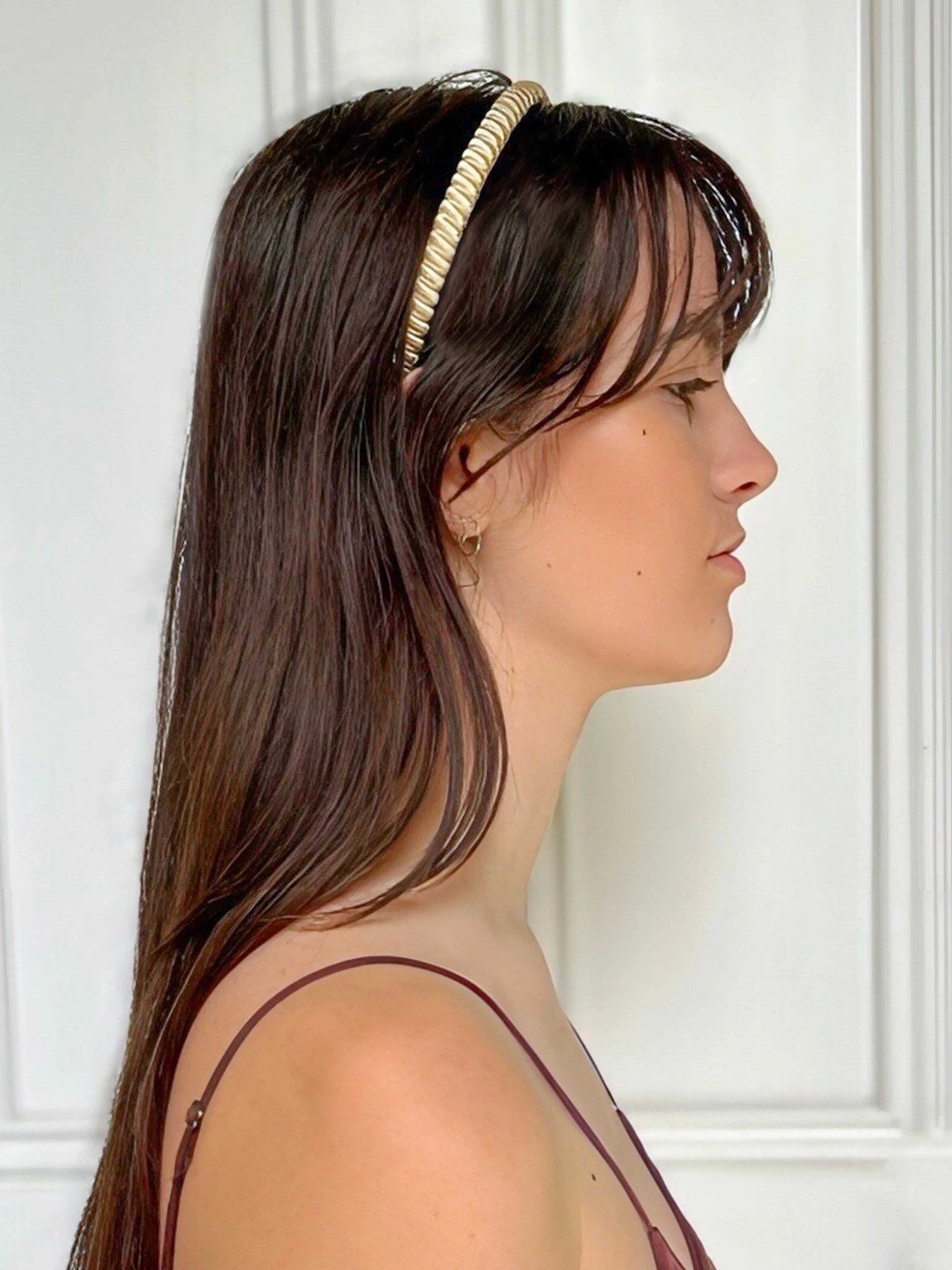 Celine 1 cm Black Headband