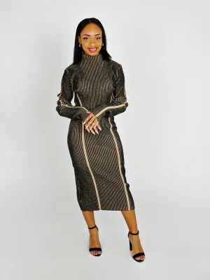 Charcoal Midi Sweater Dress