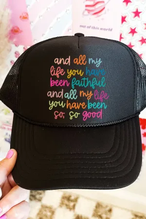 Colorful Always Faithful Otto Black Foam Front Trucker Hat