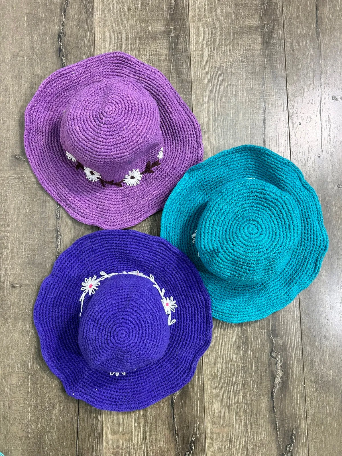Cotton Flower Embroidered Hat