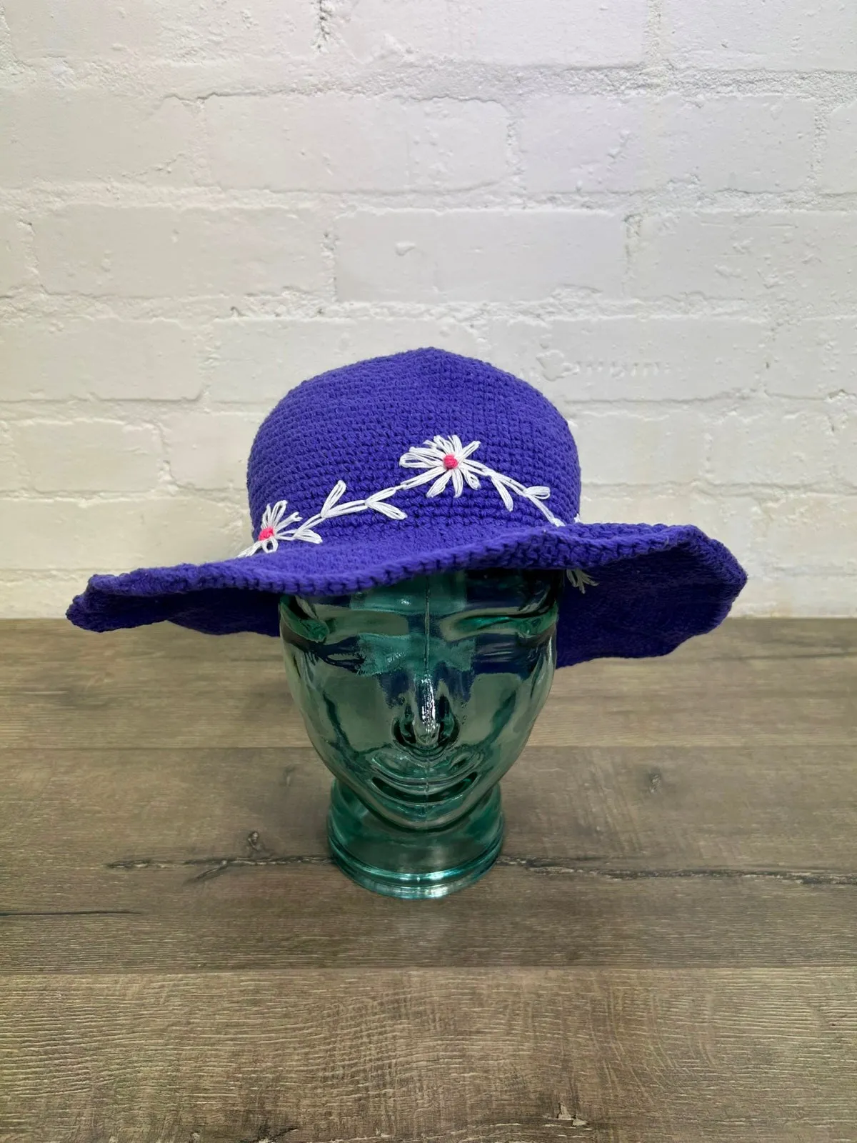 Cotton Flower Embroidered Hat