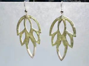 Cream and Gold Bar Earrings/ Gold Earrings*