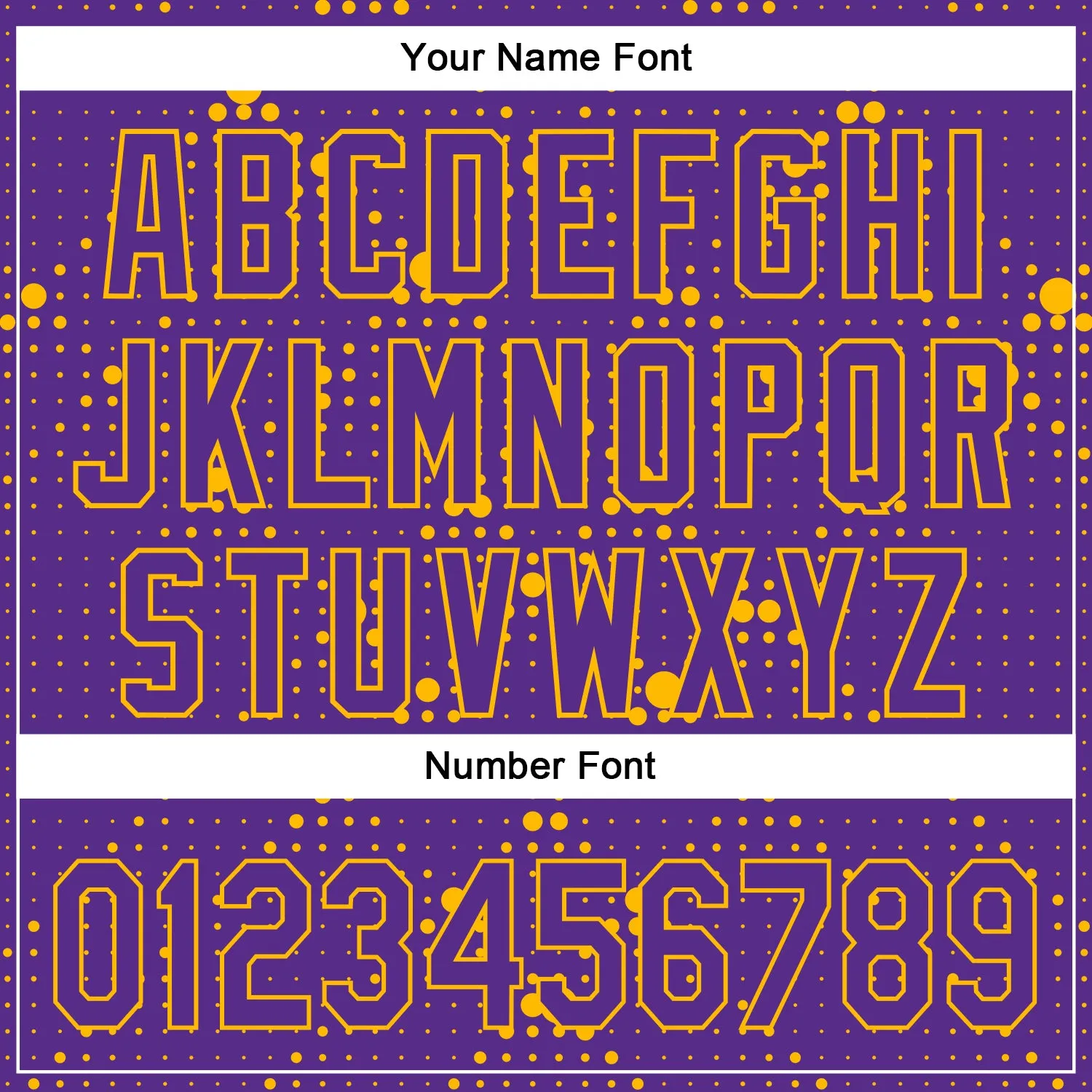 Custom Purple Gold 3D Pattern Design Geometric Halftone Dots Authentic Baseball Jersey