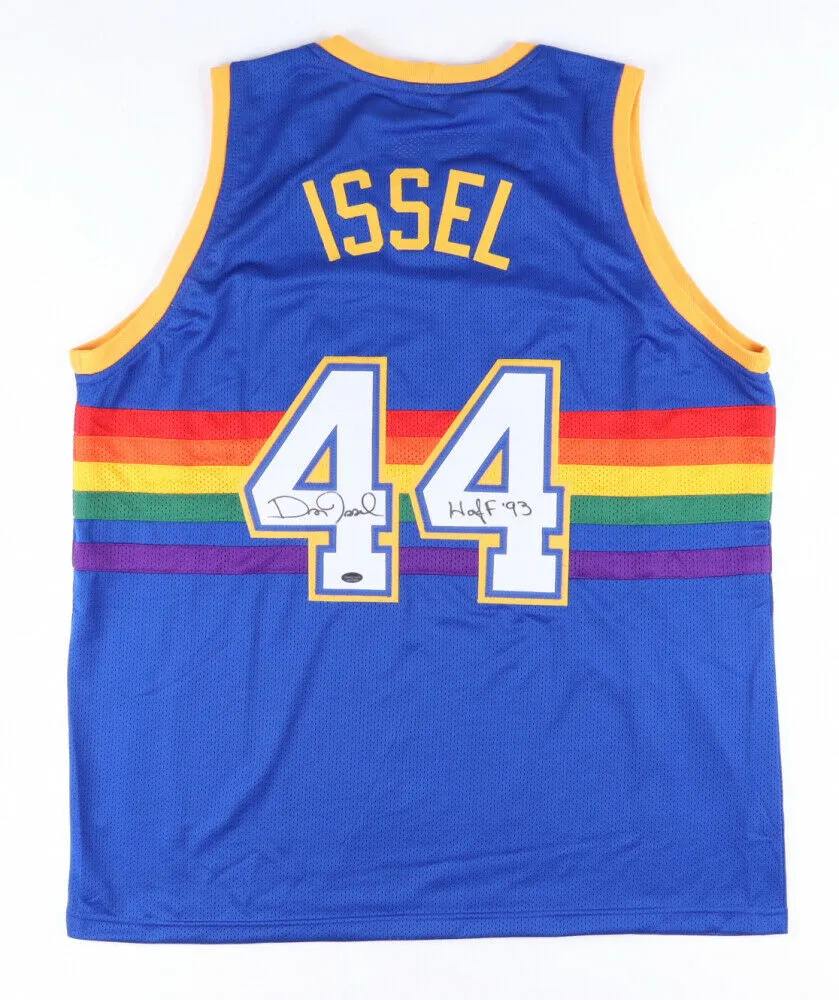 Dan Issel Signed Nuggets Jersey Inscribed "HOF 93"(Schwartz COA) 6xNBA All Star