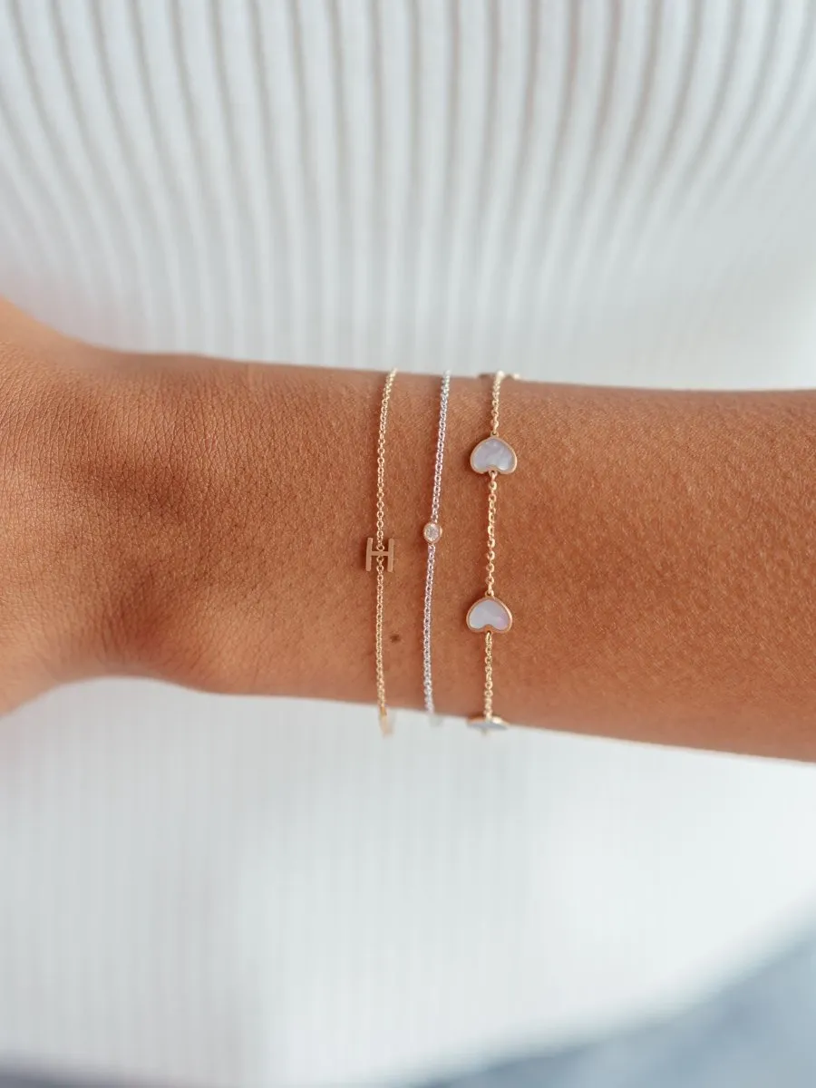 Diamond Bezel Bracelet 14K