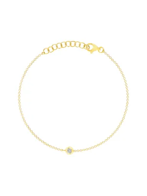 Diamond Bezel Bracelet 14K