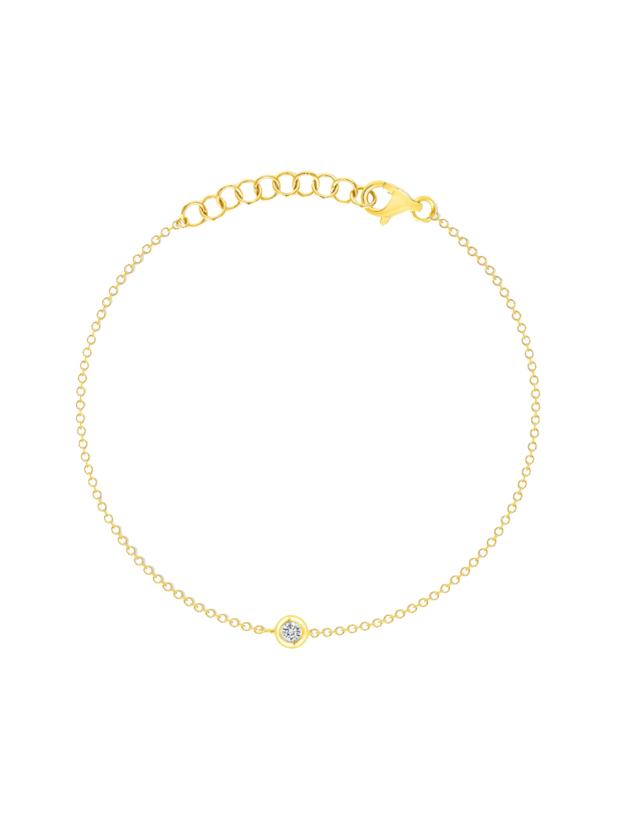 Diamond Bezel Bracelet 14K