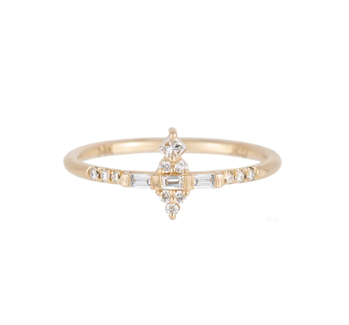 Diamond Temple Ring
