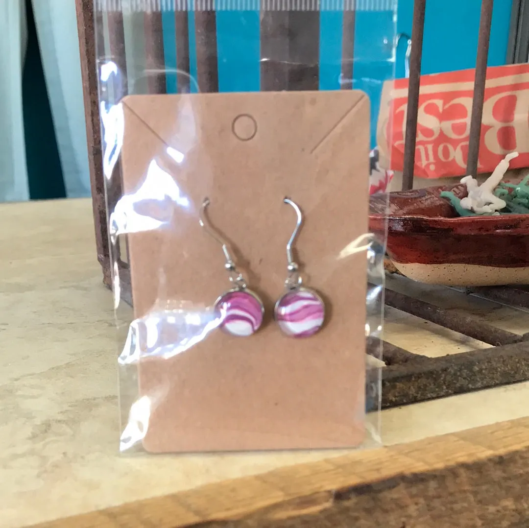 Earrings - Hand Painted Single Round