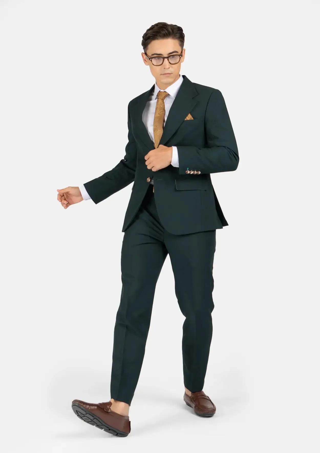 Ellis Emerald Green Stretch Suit