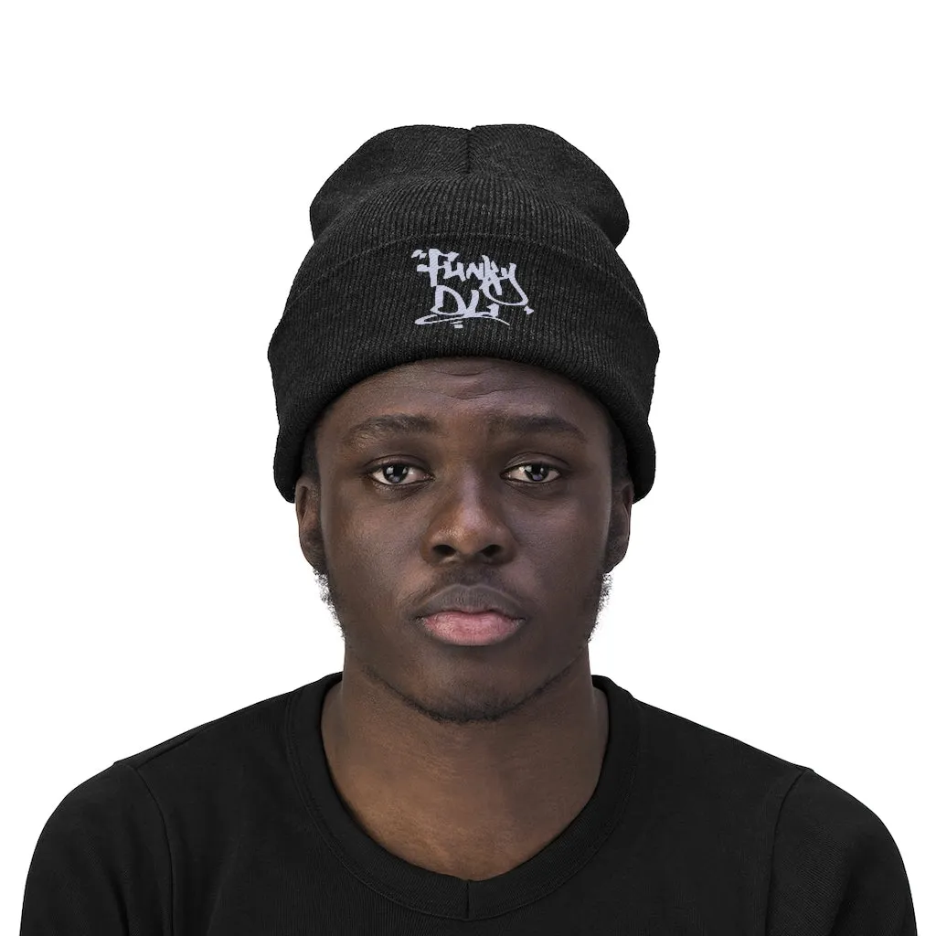 Embroidered Beanie Hat - "Funky DL" Logo