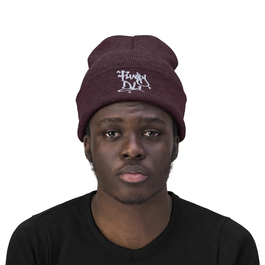 Embroidered Beanie Hat - "Funky DL" Logo